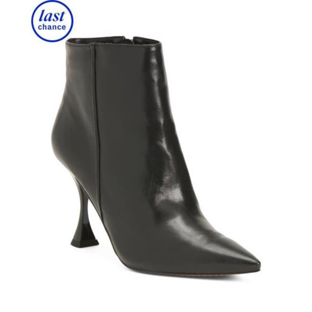 VINCE CAMUTO Made In Brazil Leather Kichela Booties - Architectural heel - 8.5